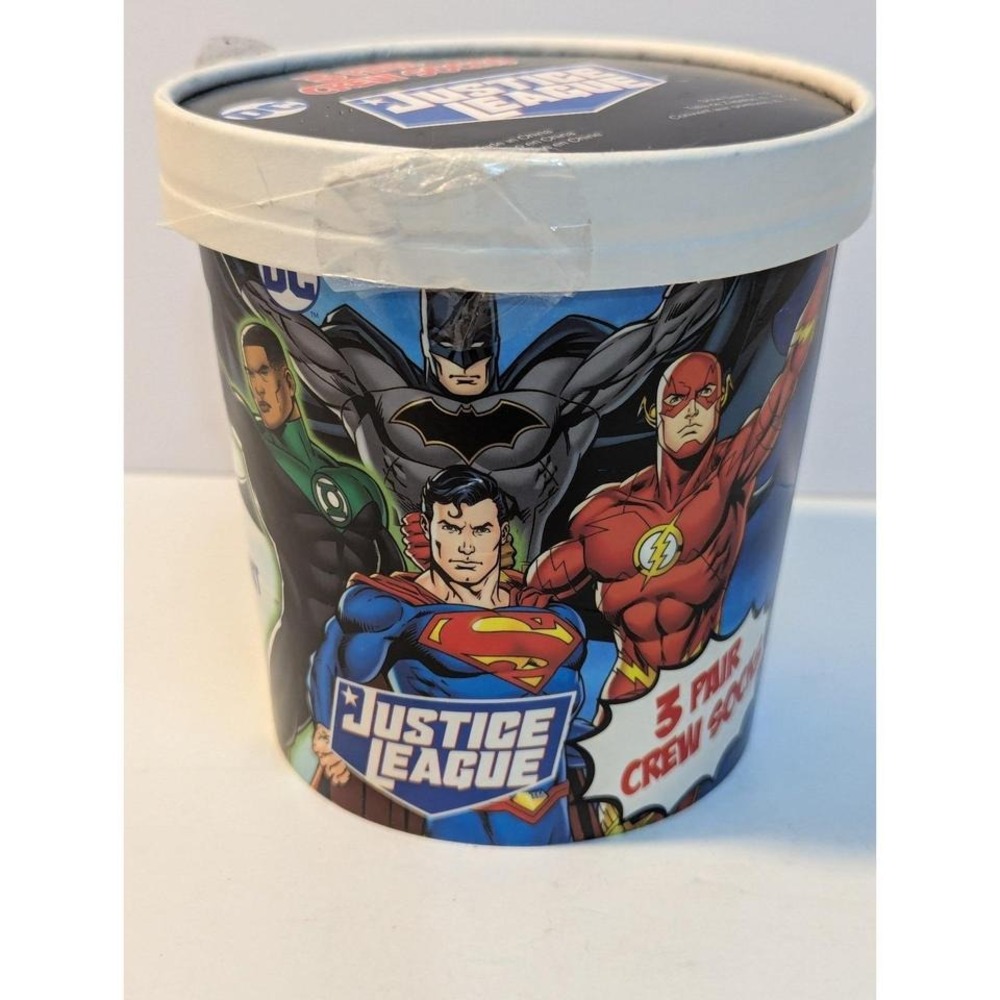 New DC Justice League 3 Pair Crew Socks